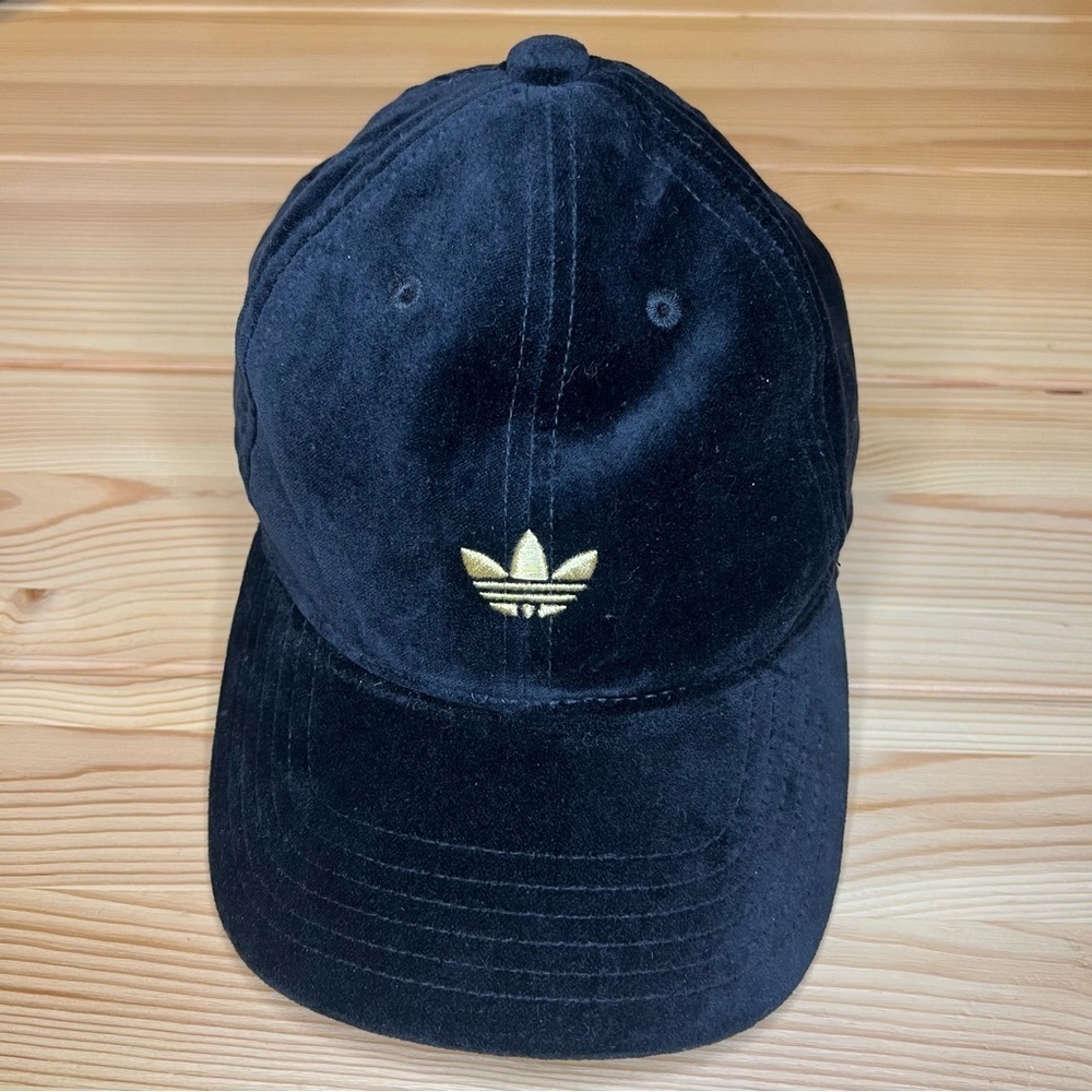 Adidas Black & Gold Velvet Cap